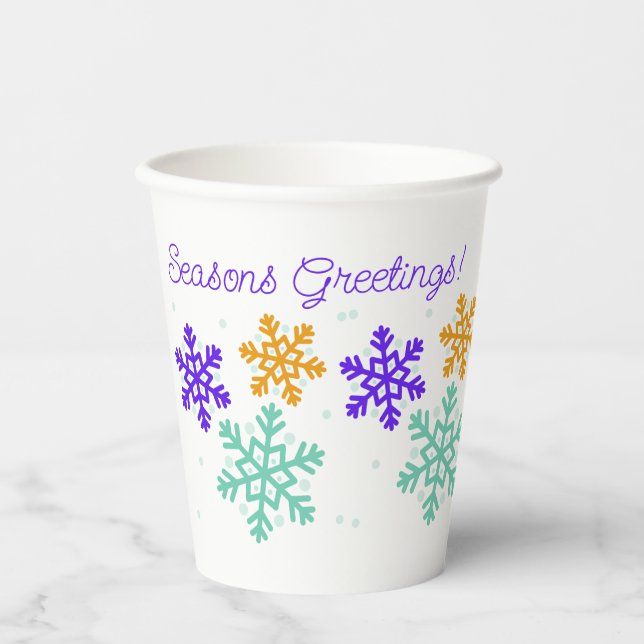 Customizable Snowflake Christmas Cup (Front)