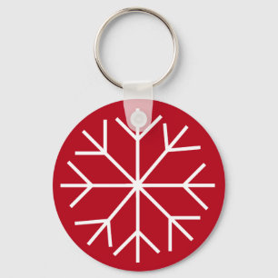 Customizable Snowflake Keychain