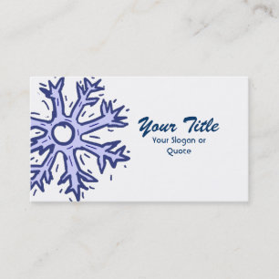 Customizable snowflake winter business cards