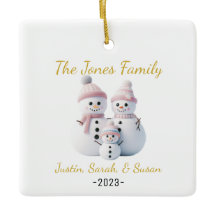 Customizable Snowman Ornament