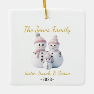 Customizable Snowman Ornament
