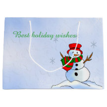 Customizable snowman with snowflakes