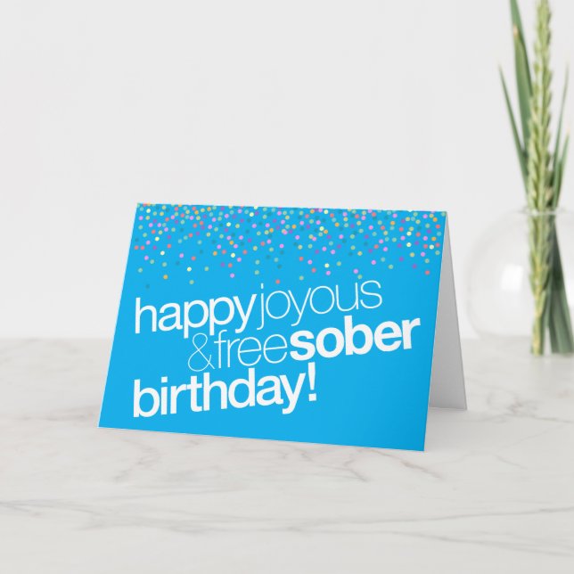 Customizable Sobriety Birthday Card (Front)