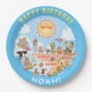 Customizable SoCal Birthday Plate