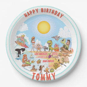 Customizable SoCal Birthday Plate