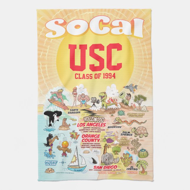 Customizable SoCal Kitchen Towel (Vertical)