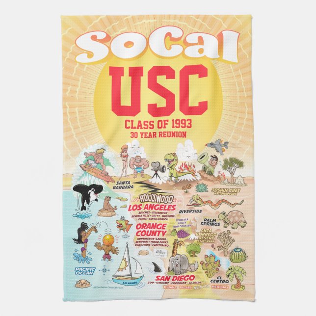 Customizable SoCal Kitchen Towel (Vertical)