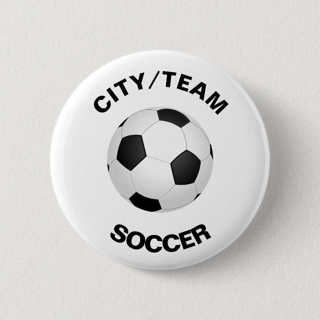 Customizable Soccer 2 Inch Round Button (Front)