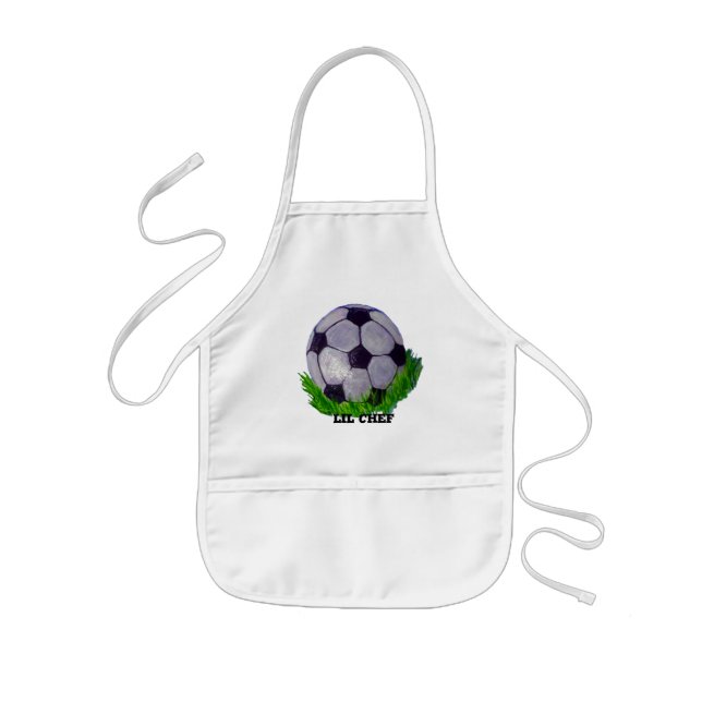 Customizable soccer ball kids apron (Front)