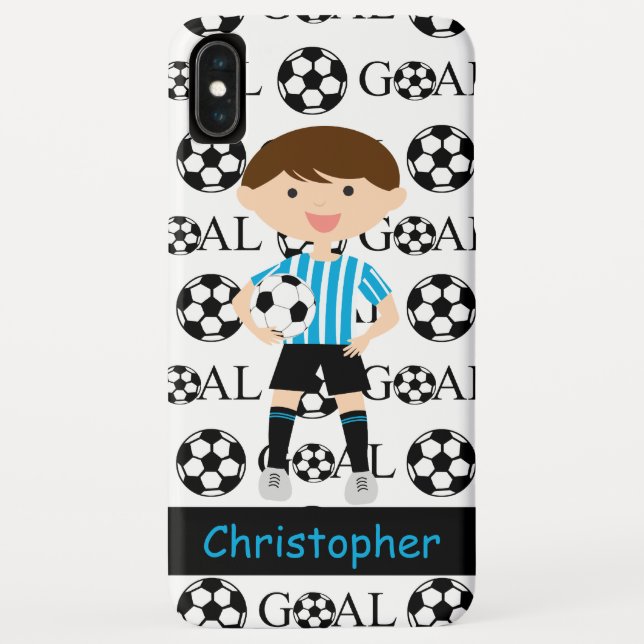 Customizable Soccer Boy Goal 1 Case-Mate iPhone Case (Back)