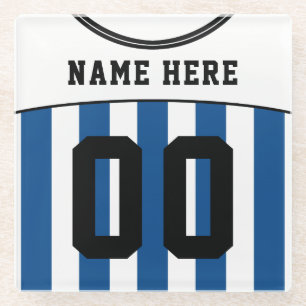 Customizable Soccer Football Jersey Glass Coaster
