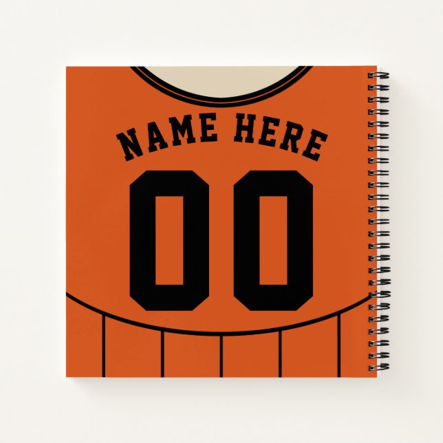 Customizable Soccer Football Jersey Notebook (Back)