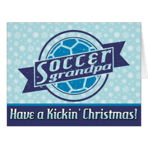 Customizable Soccer Grandpa Christmas Card