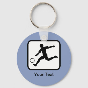Customizable Soccer Player (Footballer) Logo Keychain