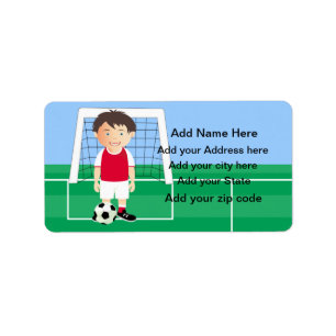 Customizable Soccer Player Label