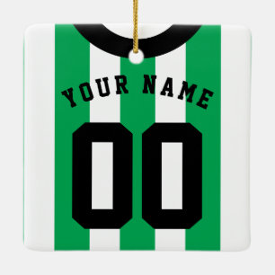 Customizable Soccer Rugby Jersey Ornament Template