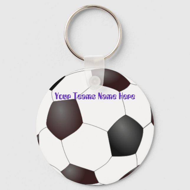 Customizable Soccerball Team Keychains (Front)