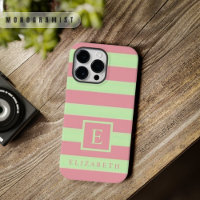 Customizable Soft Pastel Pink Green Colour Stripes