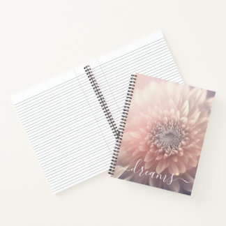 Customizable Soft Pink Flower Dream Journal