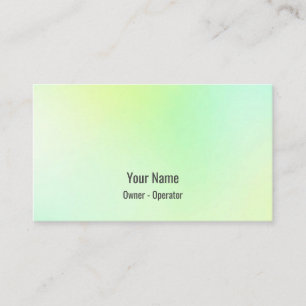 Customizable soft yellow green business card