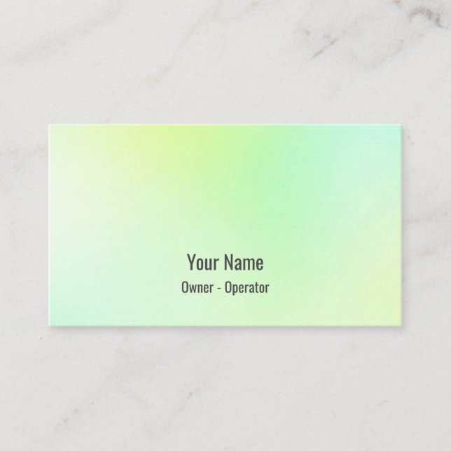 Customizable soft yellow green business card (Front)