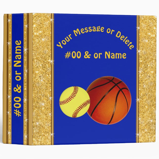 Customizable Softball and, Basketball Photo Album Binder (Front/Spine)