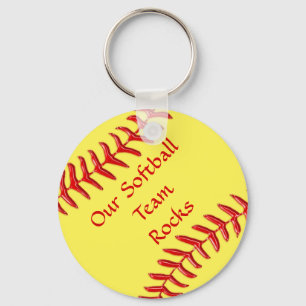 Customizable Softball Party Gifts Cheap Keychains