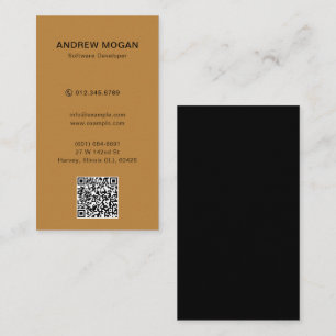 Customizable Software Developer Orange Colour Business Card