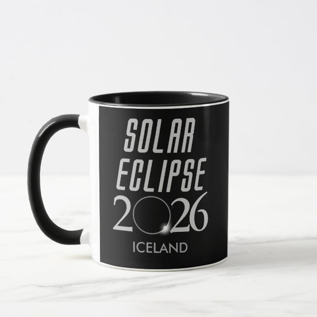 Customizable Solar Eclipse 2026 Icelan Mug (Left)