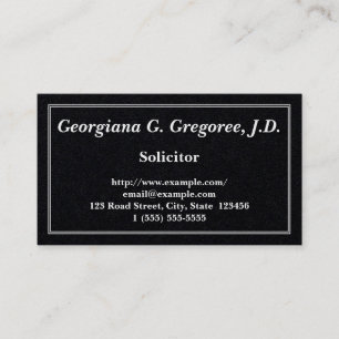 Customizable Solicitor Business Card