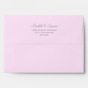 Customizable Solid Blush Pink Invitations Wedding Envelope