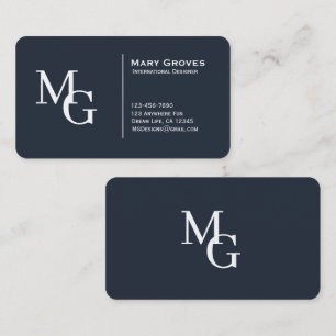 Customizable Sophisticated Charcoal Slate Minimal Business Card