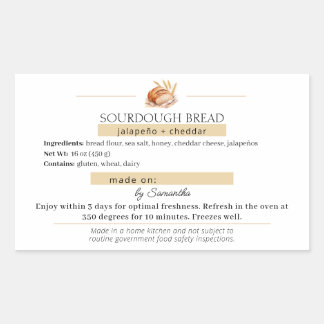 Customizable Sourdough Bread Bag Sticker