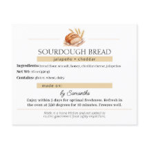 Customizable Sourdough Bread Care Card