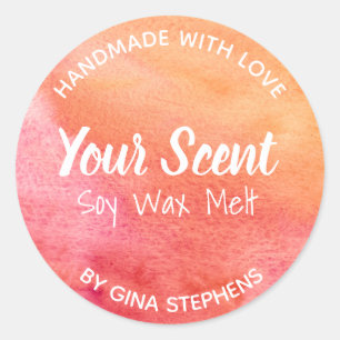 Customizable Soy Wax Melt Classic Round Sticker