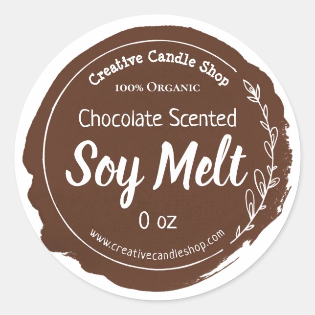 Customizable Soy Wax Melt Label Handmade Business (Front)