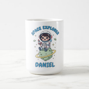 Customizable Space Explorer Kawaii Coffee Mug