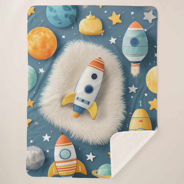 Customizable Space for Baby Sherpa Blanket (Front)