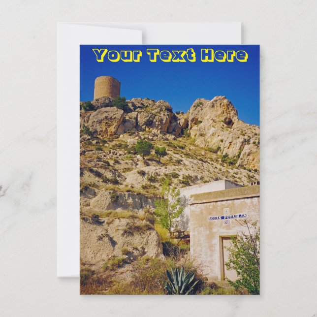 Customizable Spain castle Card (Front)