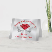 Customizable Special Orders 40th Anniversary Card