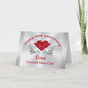 Customizable Special Orders 40th Anniversary Card