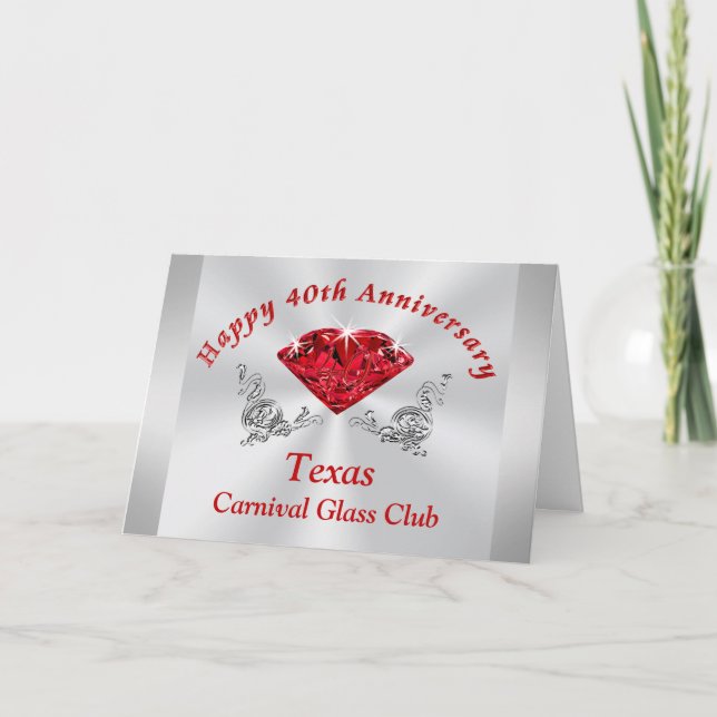 Customizable Special Orders 40th Anniversary Card (Front)