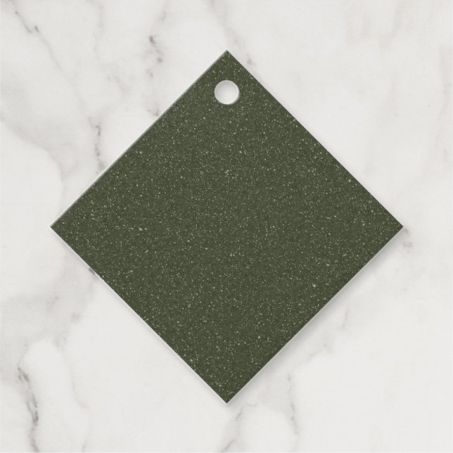 Customizable Speckled Green Favour Tag (Front)