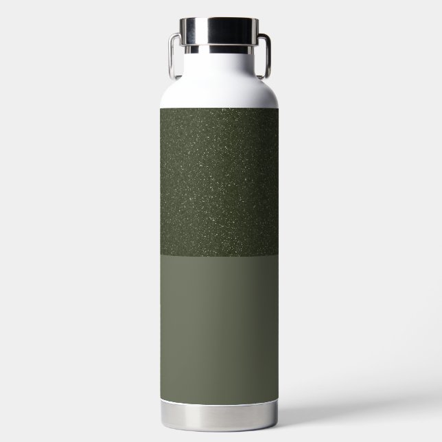 Customizable Speckled Top Green Water Bottle (Front)