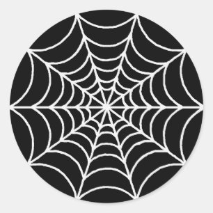 Customizable Spider Web Classic Round Sticker