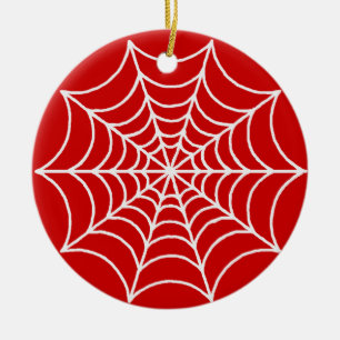 Customizable Spider Webs Ceramic Ornament