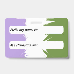 Customizable Spiky Boho Genderqueer Pride Flag Badge