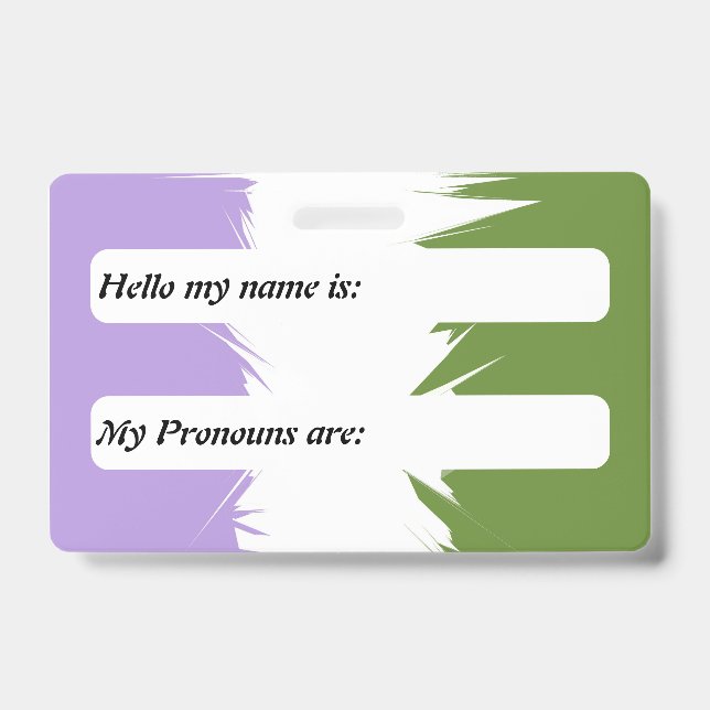 Customizable Spiky Boho Genderqueer Pride Flag     Badge (Front)