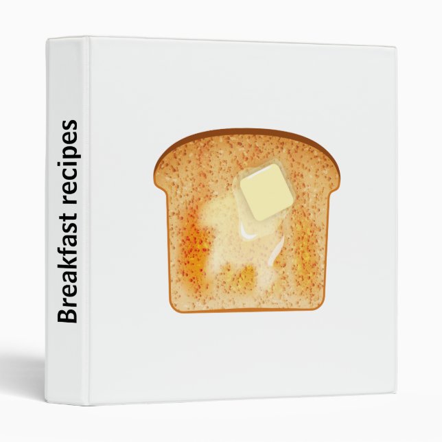 Customizable spine text - Butter on toast Binder (Front/Spine)