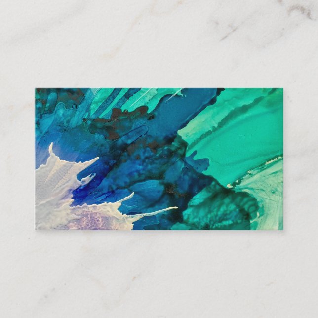 Customizable Splatter abstract business cards (Front)